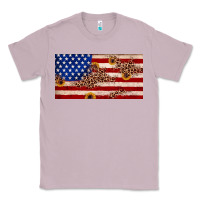 Lilac American flag leopard sunflower Classic Tee - JahusDesignShop