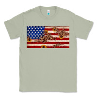 Matcha American flag leopard sunflower Classic Tee - JahusDesignShop