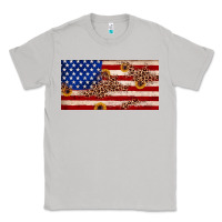 Moon Dust American flag leopard sunflower Classic Tee - JahusDesignShop