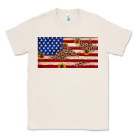 Natural American flag leopard sunflower Classic Tee - JahusDesignShop