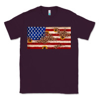 Plum American flag leopard sunflower Classic Tee - JahusDesignShop
