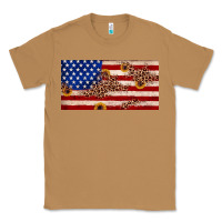 Toasted Coconut American flag leopard sunflower Classic Tee - JahusDesignShop