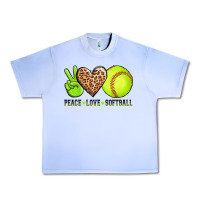 Grape Ice peace love softball Urban Heavy Tee - AdoDesignShop