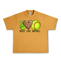 Peanut Butter peace love softball Urban Heavy Tee - AdoDesignShop
