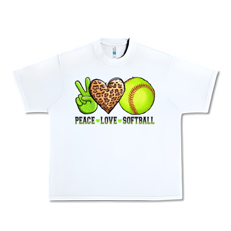 Peace Love Softball Urban Heavy Tee by AdoDesignShop | Teevron