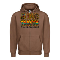 Chestnut juneteenth free ish since 1965 Zipper Hoodie - NancyCooperArtShop