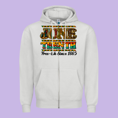 Juneteenth Free Ish Since 1965 Zipper Hoodie Designed By Nancycooperartshop