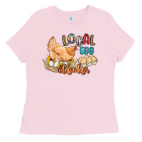 Bubblegum Pink local egg dealer Ladies Tee - Artiststas