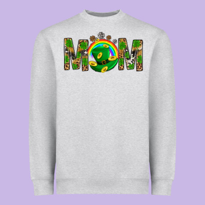 Western Mom With Shamrock Heavyweight Sweatshirt Designed By Bundleandbundleshop