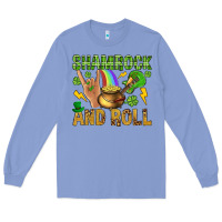 Colony Blue Shamrock and roll Long Sleeve Tee - BundleAndBundleShop