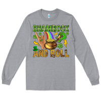 Heather Grey Shamrock and roll Long Sleeve Tee - BundleAndBundleShop