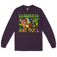 Plum Shamrock and roll Long Sleeve Tee - BundleAndBundleShop