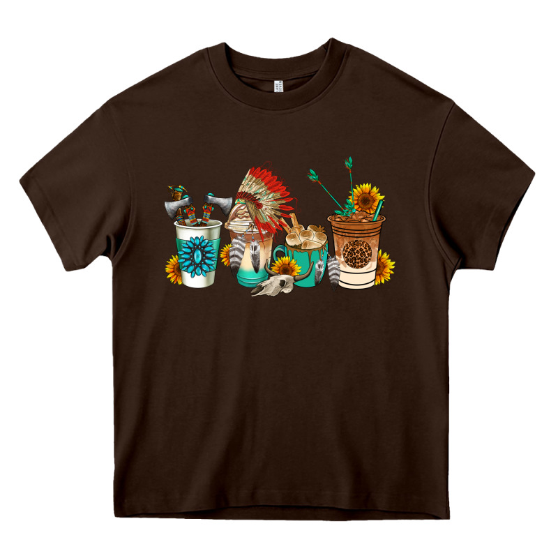 Indian Coffee Cups Heavy Core Tee by AdoDesignShop | Teevron