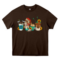 Chocolate Brown indian coffee cups Heavy Core Tee - AdoDesignShop