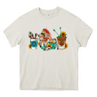 Cream indian coffee cups Heavy Core Tee - AdoDesignShop