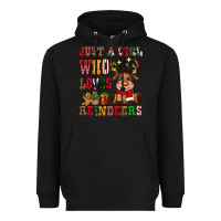 Black just a girl who loves reindeers Heavyweight Hoodie - CowGirlArtShop