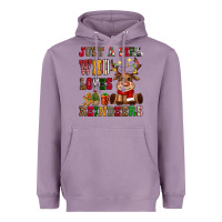 Lavender just a girl who loves reindeers Heavyweight Hoodie - CowGirlArtShop