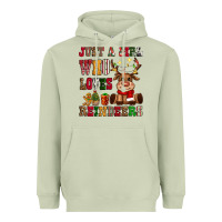 Matcha just a girl who loves reindeers Heavyweight Hoodie - CowGirlArtShop