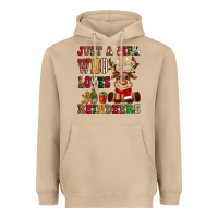 Mushroom just a girl who loves reindeers Heavyweight Hoodie - CowGirlArtShop