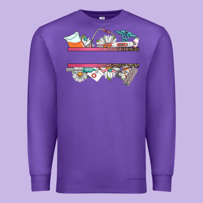 Custom Name Nurse Premium Sweatshirt Designed By Cowgirlartshop