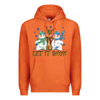 Carrot let it snow reindeer snowman Premium Hoodie - CowGirlArtShop