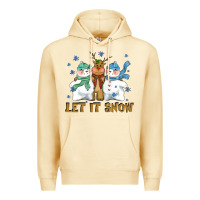 Pina Colada let it snow reindeer snowman Premium Hoodie - CowGirlArtShop