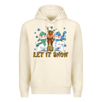 Sandshell let it snow reindeer snowman Premium Hoodie - CowGirlArtShop