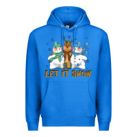True Royal let it snow reindeer snowman Premium Hoodie - CowGirlArtShop