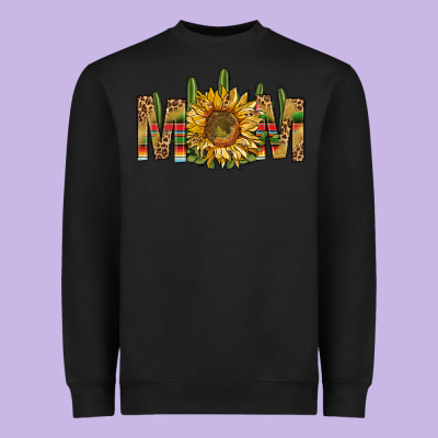 Western Mom With Sunflower Heavyweight Sweatshirt Designed By Bundleandbundleshop