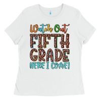 White watch out fifth grade here i come! Ladies Tee - JahusDesignShop