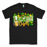 Black Lucky Vibes Classic Tee - CowhideDigitalArt