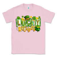 Bubblegum Pink Lucky Vibes Classic Tee - CowhideDigitalArt