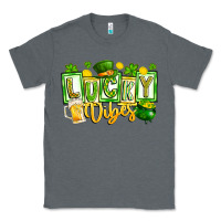 Charcoal Heather Lucky Vibes Classic Tee - CowhideDigitalArt