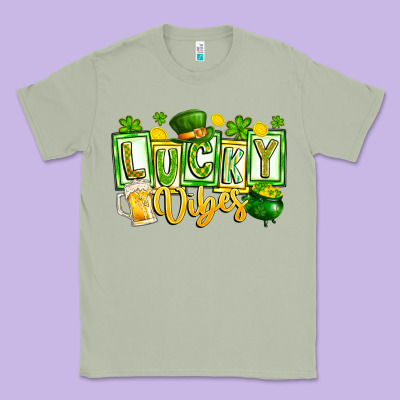 Lucky Vibes Classic Tee Designed By Cowhidedigitalart