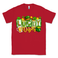 Red Lucky Vibes Classic Tee - CowhideDigitalArt