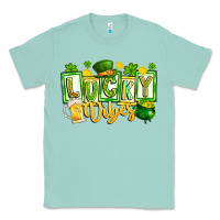 Seafoam Lucky Vibes Classic Tee - CowhideDigitalArt