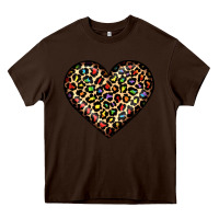 Chocolate Brown pride leopard heart Heavy Core Tee - JahusDesignShop