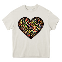 Cream pride leopard heart Heavy Core Tee - JahusDesignShop