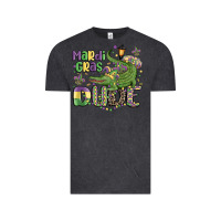 Vintage Black mardi gras dude alligator Vintage Tee - MaliasSmallBusiness