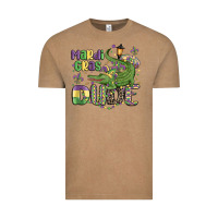 Vintage Coffee mardi gras dude alligator Vintage Tee - MaliasSmallBusiness
