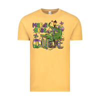 Vintage Mustard mardi gras dude alligator Vintage Tee - MaliasSmallBusiness