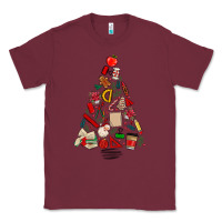 Burgundy teacher christmas tree Classic Tee - MaliasSmallBusiness