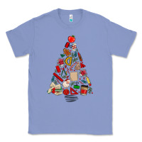 Colony Blue teacher christmas tree Classic Tee - MaliasSmallBusiness