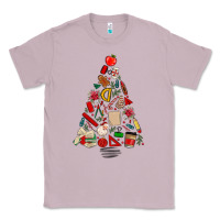 Lilac teacher christmas tree Classic Tee - MaliasSmallBusiness