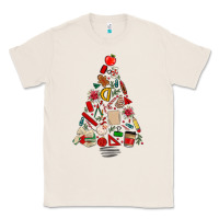 Natural teacher christmas tree Classic Tee - MaliasSmallBusiness