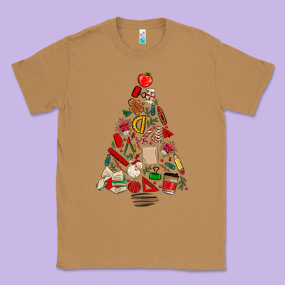Teacher Christmas Tree Classic Tee Designed By Maliassmallbusiness