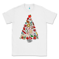 White teacher christmas tree Classic Tee - MaliasSmallBusiness