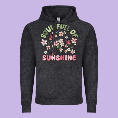 Soul Full Of Sunshine Vintage Hoodie Designed By Maliassmallbusiness