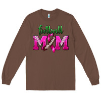 Chestnut Football Mom Breast Cancer Long Sleeve Tee - BundleAndBundleShop