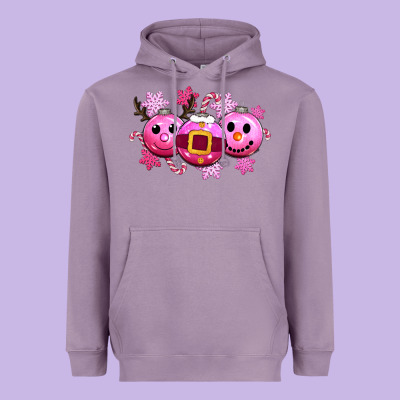 Pink Christmas Heavyweight Hoodie Designed By Cowgirlartshop